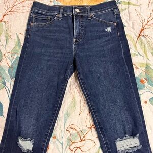 Express Mid Rise Distressed Skinny Jeans- Size 6R